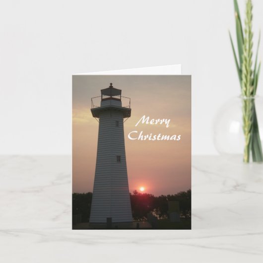 Remerciements Carte de Noël Cleveland Lighthouse (Devant)