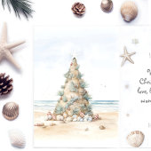 Remerciements Carte de Noël côtière personnalisable