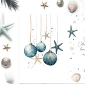 Remerciements Carte de Noël côtière personnalisable