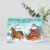 Remerciements Carte de Noël Cute Vintage (Debout devant)