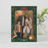 Remerciements Carte de Noël de baseball (Debout devant)
