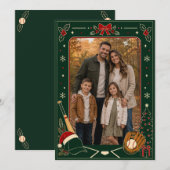 Remerciements Carte de Noël de baseball (Devant / Derrière)
