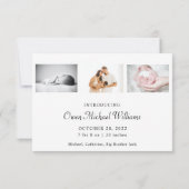 Remerciements Carte de Noël de la nouvelle famille de bébés (Dos)