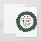 Remerciements Carte de Noël de la petite maison (Devant / Derrière)