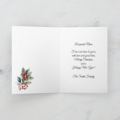 Remerciements Carte de Noël de la souris Festive Whimsical (Intérieur)