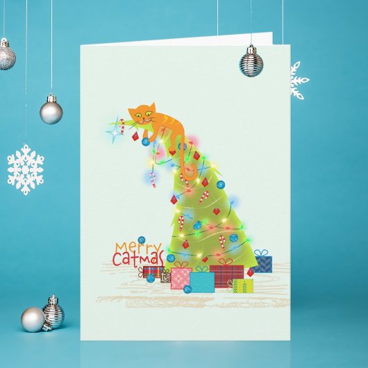 Remerciements Carte de Noël de l'arbre Catmus