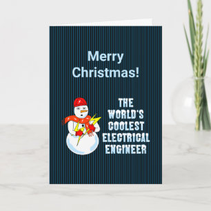 Remerciements Carte de Noël de l'ingénieur électricien le plus c