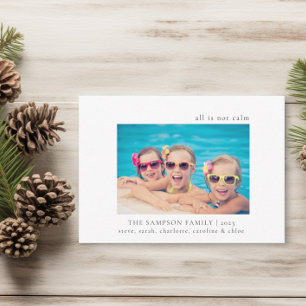 Remerciements Carte de Noël drôle de famille Tout n'est pas calm