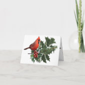 Remerciements Carte de Noël du cardinal Holly (Dos)