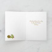 Remerciements Carte de Noël du Deer Snow Globe Peace sur Terre (Intérieur)