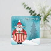 Remerciements Carte de Noël du Père Noël (Debout devant)