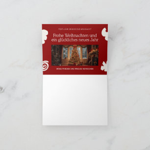 Remerciements Carte de Noël élégante au format paysage – Festive