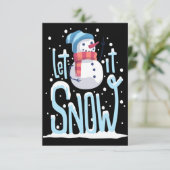 Remerciements Carte de Noël enneigée (Debout devant)