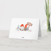 Remerciements Carte de Noël Gnome Family Four (Dos)