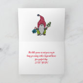 REMERCIEMENTS CARTE DE NOËL GNOME GRANDSON (Intérieur)