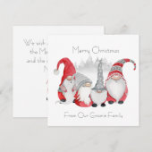 Remerciements Carte de Noël Gnomie (Devant / Derrière)