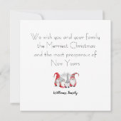 Remerciements Carte de Noël Gnomie (Dos)