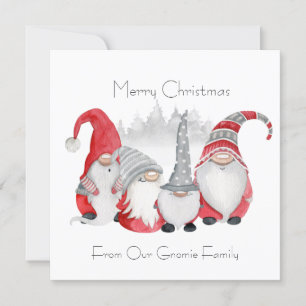 Remerciements Carte de Noël Gnomie
