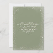 Remerciements carte de Noël hiver mariés et joyeux (Dos)