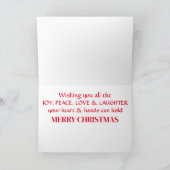 Remerciements Carte de Noël Humour Kitty (Intérieur)