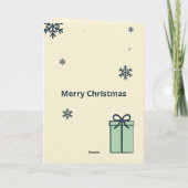 Remerciements Carte de Noël jaune (Dos)