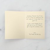 Remerciements Carte de Noël jaune (Intérieur)