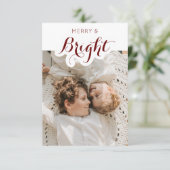 Remerciements Carte de Noël Joyeuse et brillante (Debout devant)