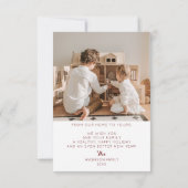 Remerciements Carte de Noël Joyeuse et brillante (Dos)