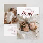 Remerciements Carte de Noël Joyeuse et brillante (Devant / Derrière)