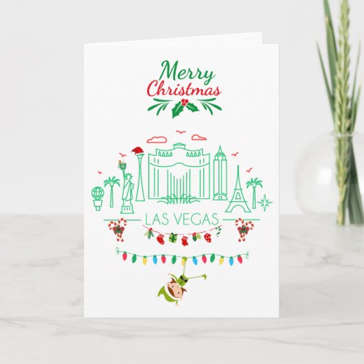 Remerciements Carte de Noël Las Vegas (Devant)
