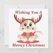 Remerciements Carte de Noël Meowy (Devant)