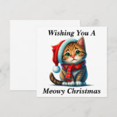 Remerciements Carte de Noël Meowy (Devant / Derrière)