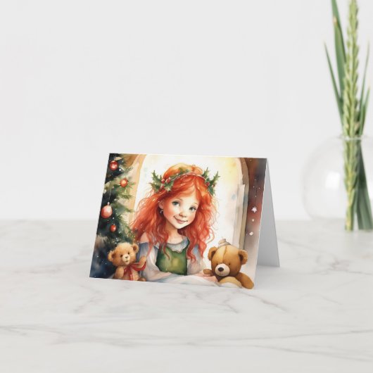 Remerciements Carte de Noël mignonne (Devant)