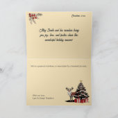 Remerciements Carte de Noël Nostalgale rétro (Intérieur)