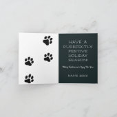 Remerciements Carte de Noël Orange Tabby Cat Meowy (Intérieur)