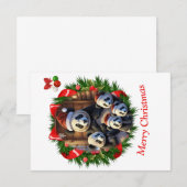 Remerciements Carte de Noël Panda Bear (Devant / Derrière)