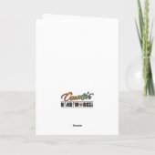 Remerciements Carte de Noël Père Noël de l'artisan (Dos)