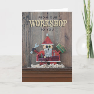 Remerciements Carte de Noël Père Noël de l'artisan
