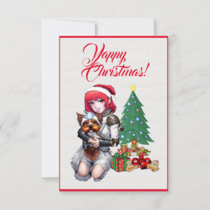Remerciements Carte de Noël personnalisable avec un adorable chi