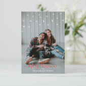 Remerciements Carte de Noël Personnalisée  (Debout devant)