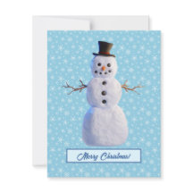 Carte de Noël personnalisée 3D Snowman