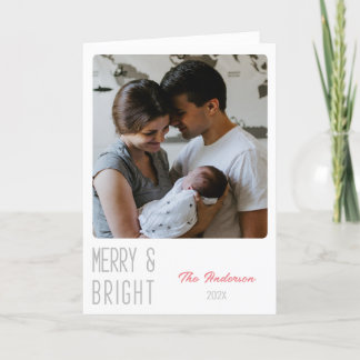 Remerciements Carte de Noël personnalisée Joyeuse et brillante