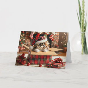 Remerciements Carte de Noël pour chat persan