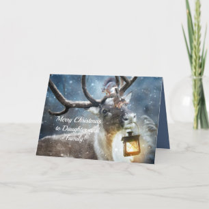 REMERCIEMENTS CARTE DE NOËL POUR FILLE ET FAMILLE