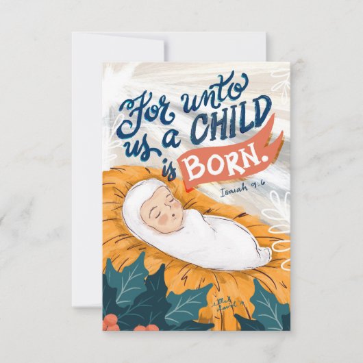 Remerciements Carte de Noël Pour Nous (Devant)