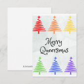 Remerciements Carte de Noël Queer (Devant / Derrière)