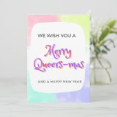 Remerciements Carte de Noël Queer LGBTQ+ (Debout devant)
