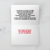 Remerciements Carte de Noël Redneck (Intérieur)