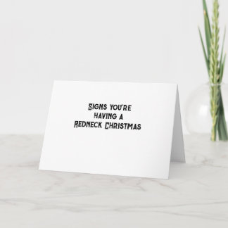 Remerciements Carte de Noël Redneck