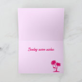 Remerciements Carte de Noël rose (Intérieur)